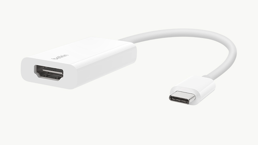 Three quarter view of the USB-C™ to HDMI® Adapter