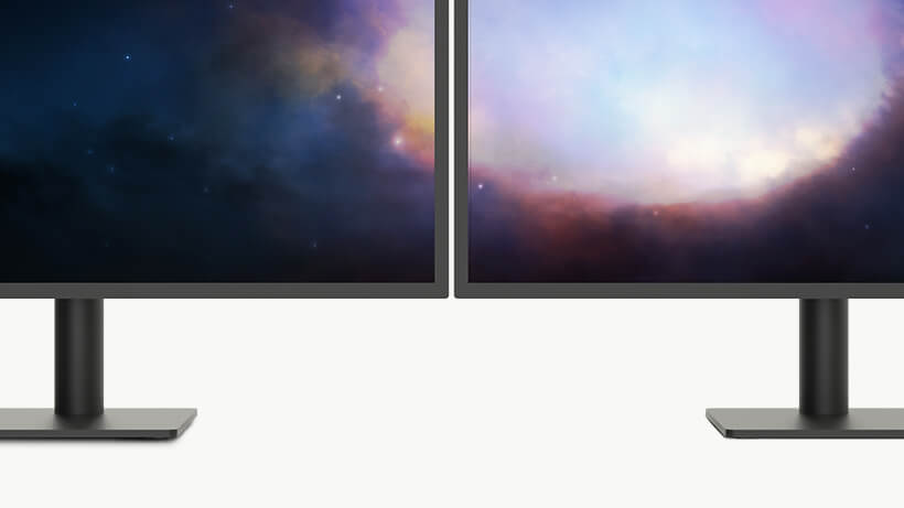 Two high-definition monitors