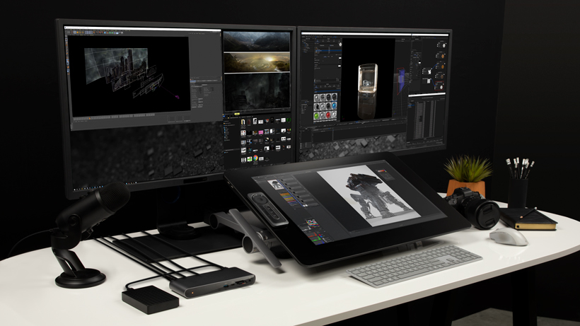 Belkin Thunderbolt 3 Dock Pro connecting multiple devices at a powerful, creative workstation